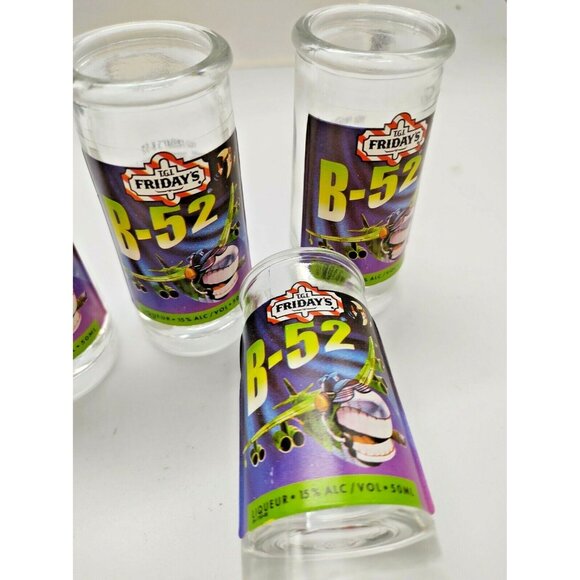 Vintage TGI Friday's Shooter Glasses - Shot Glass - B-52 Mudslide Set of (5) - Picture 7 of 9